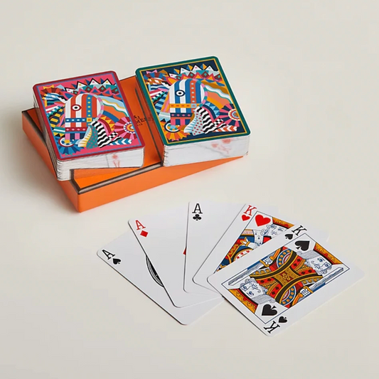 Hermes Set of 2 Cheval de Fete poker playing cards