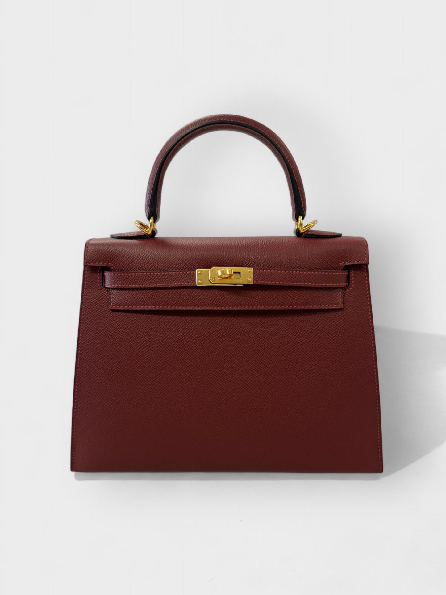 Hermes Kelly 25 Rouge H GHW