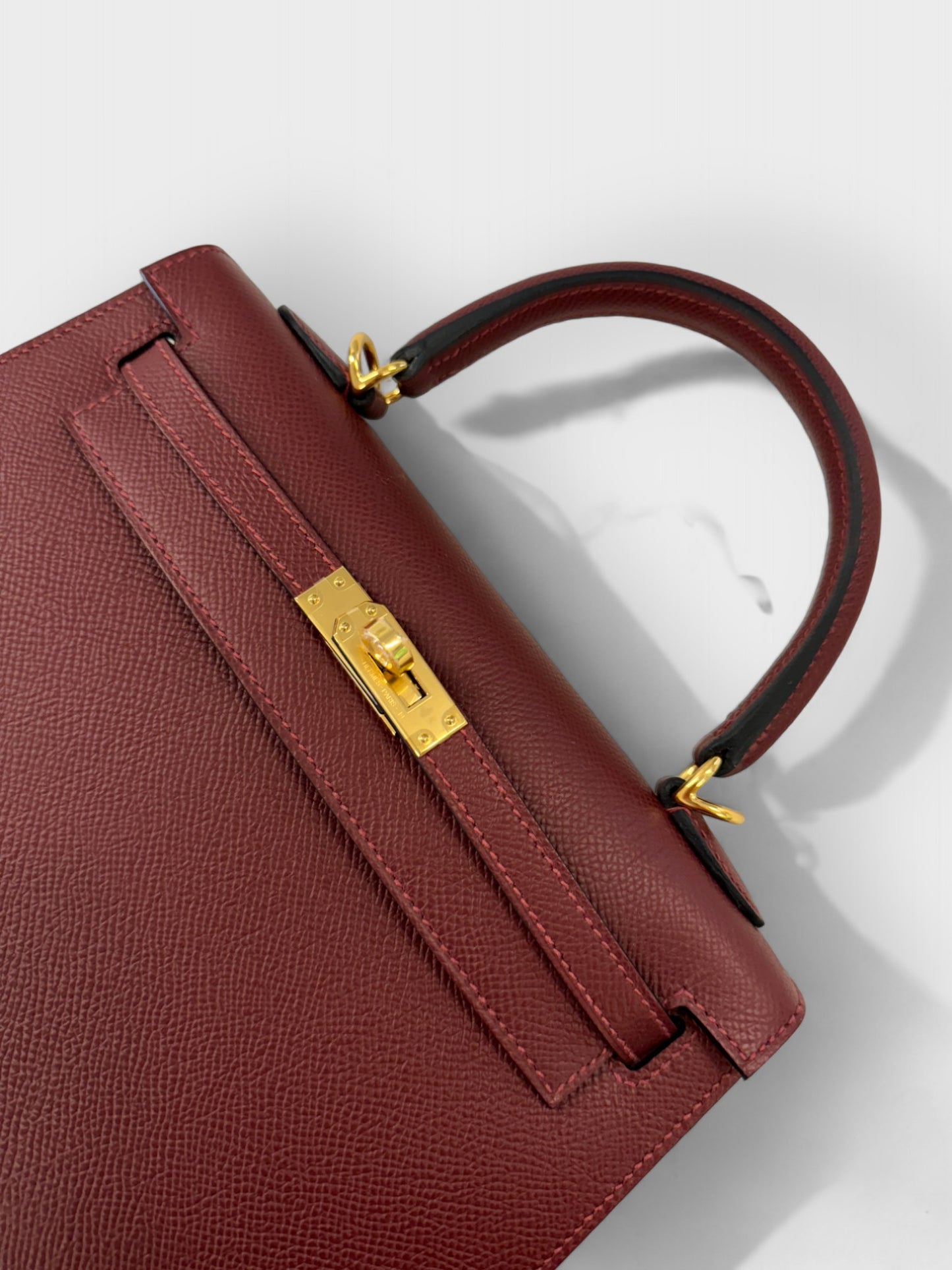 Hermes Kelly 25 Rouge H GHW