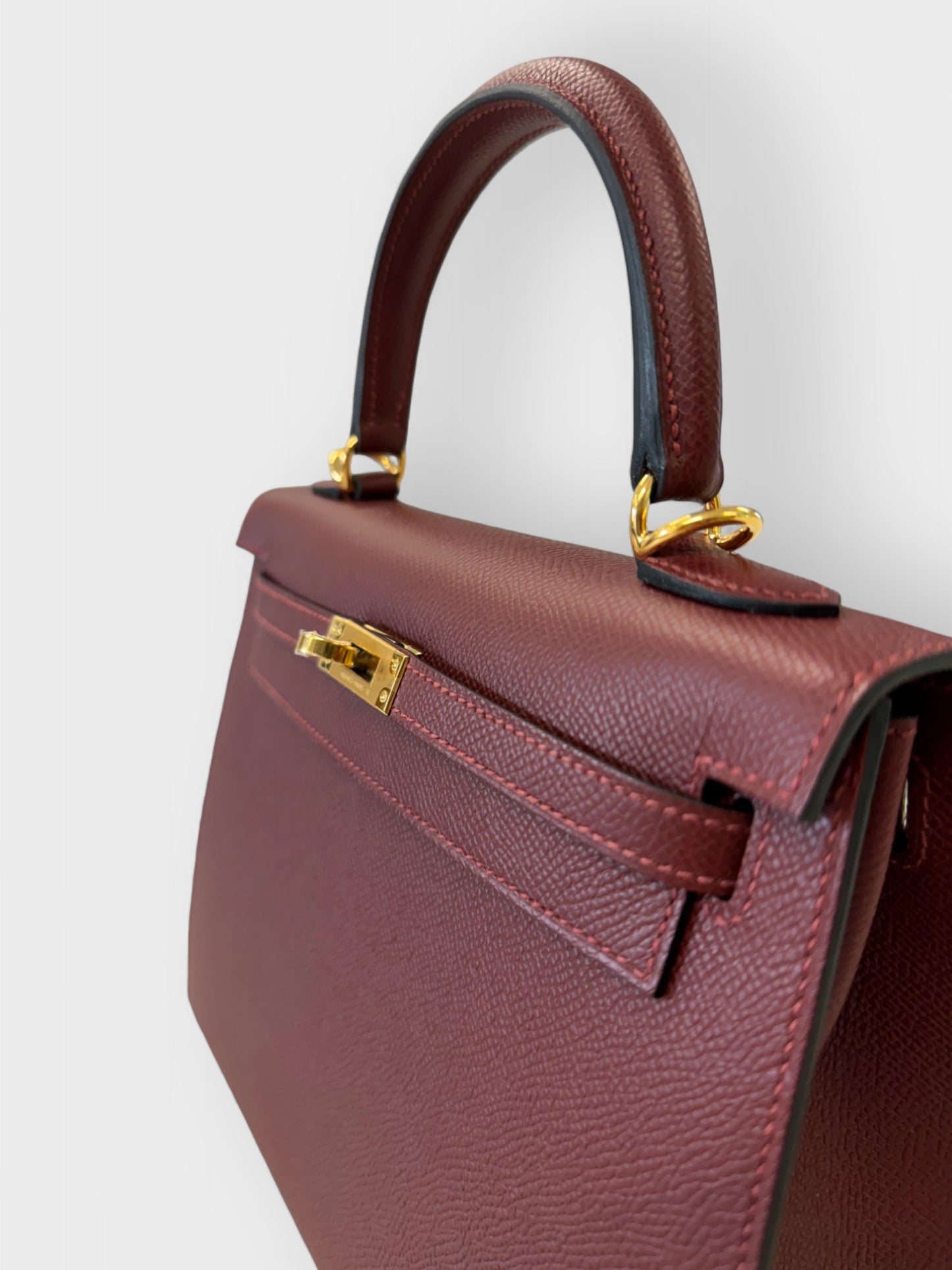 Hermes Kelly 25 Rouge H GHW