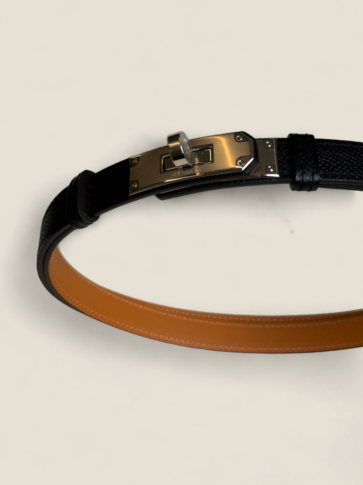 Hermes Kelly Belt - Black PHW