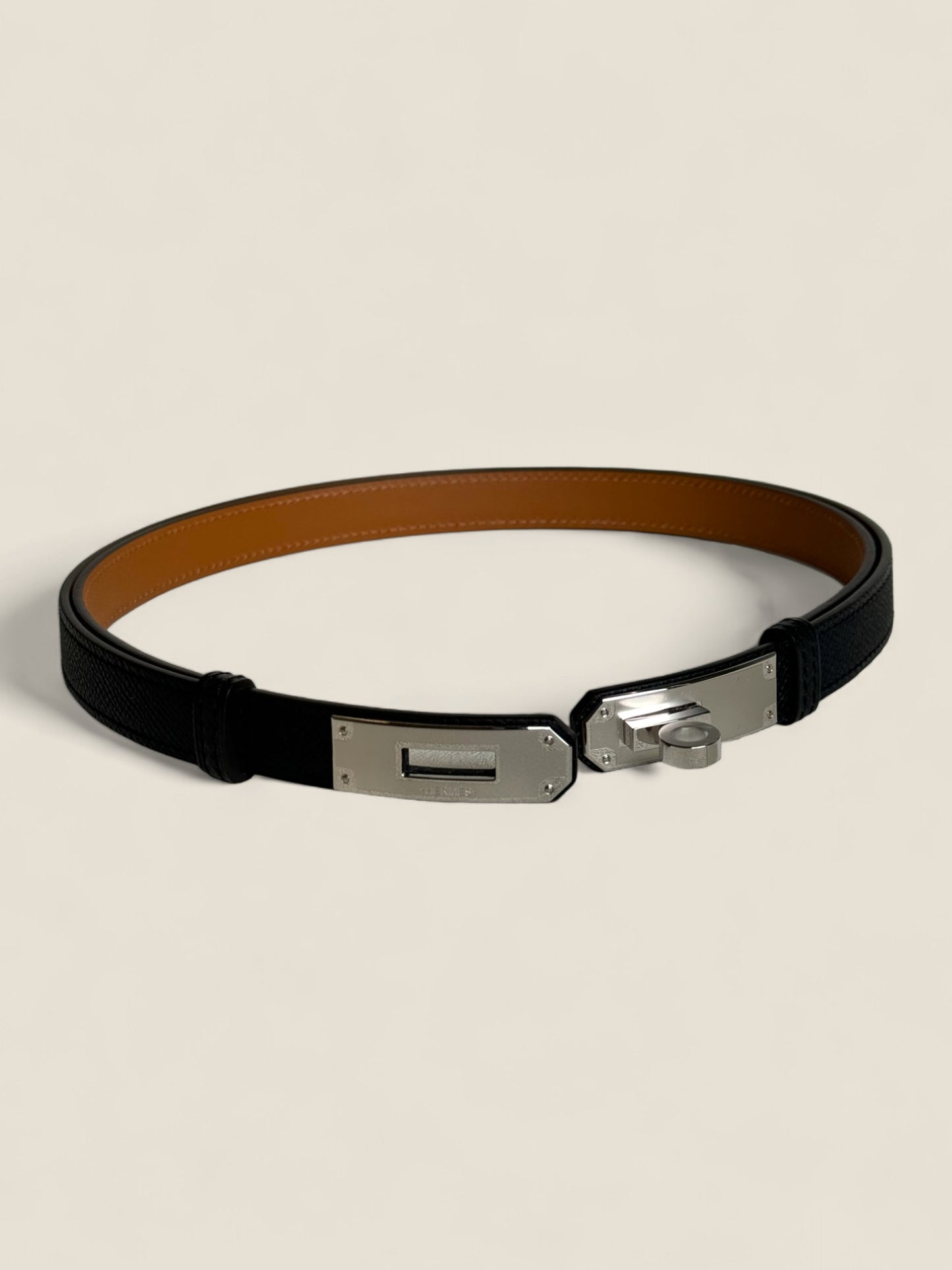 Hermes Kelly Belt - Black PHW