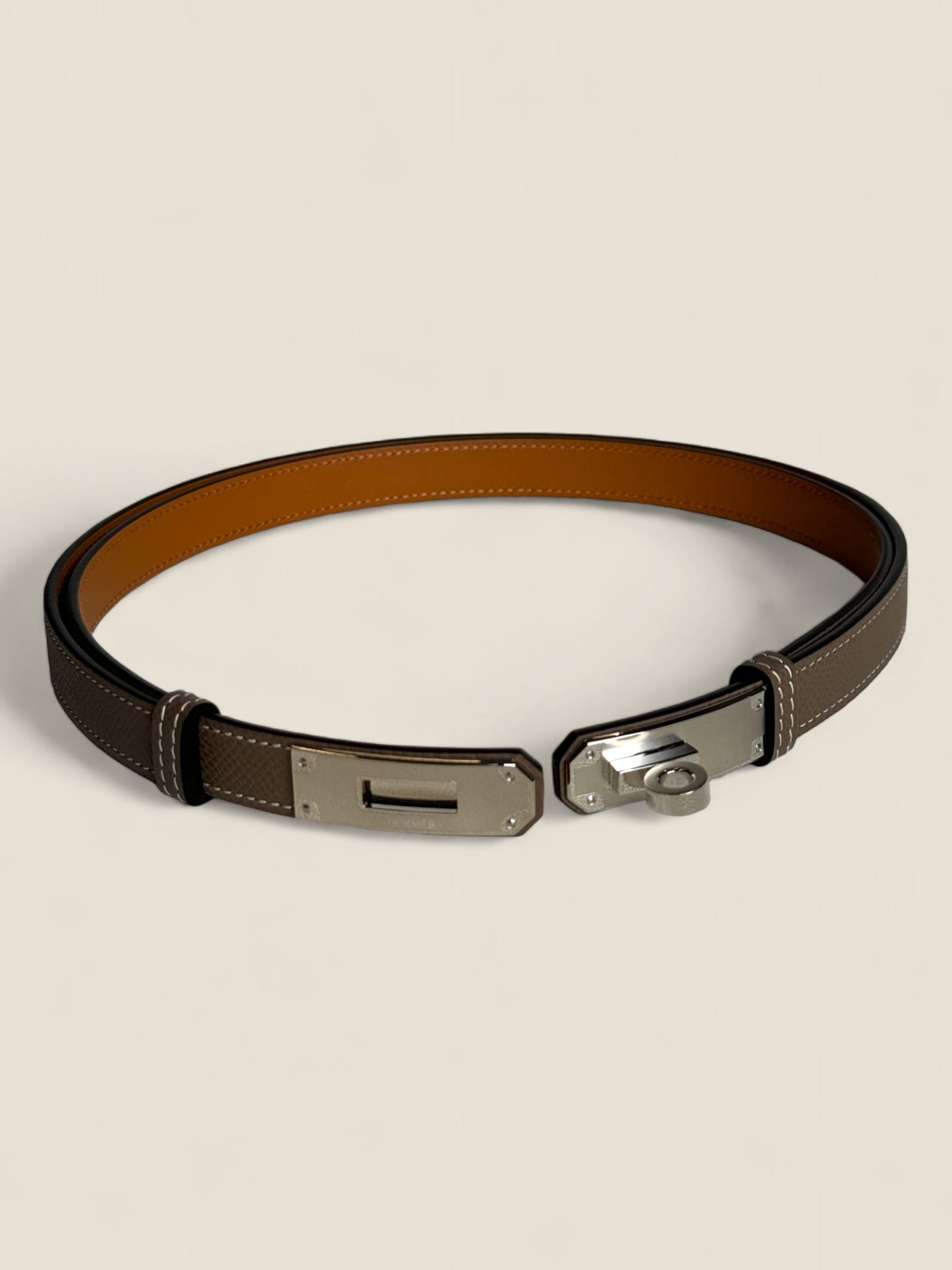 Hermes Kelly Belt - Etoupe PHW