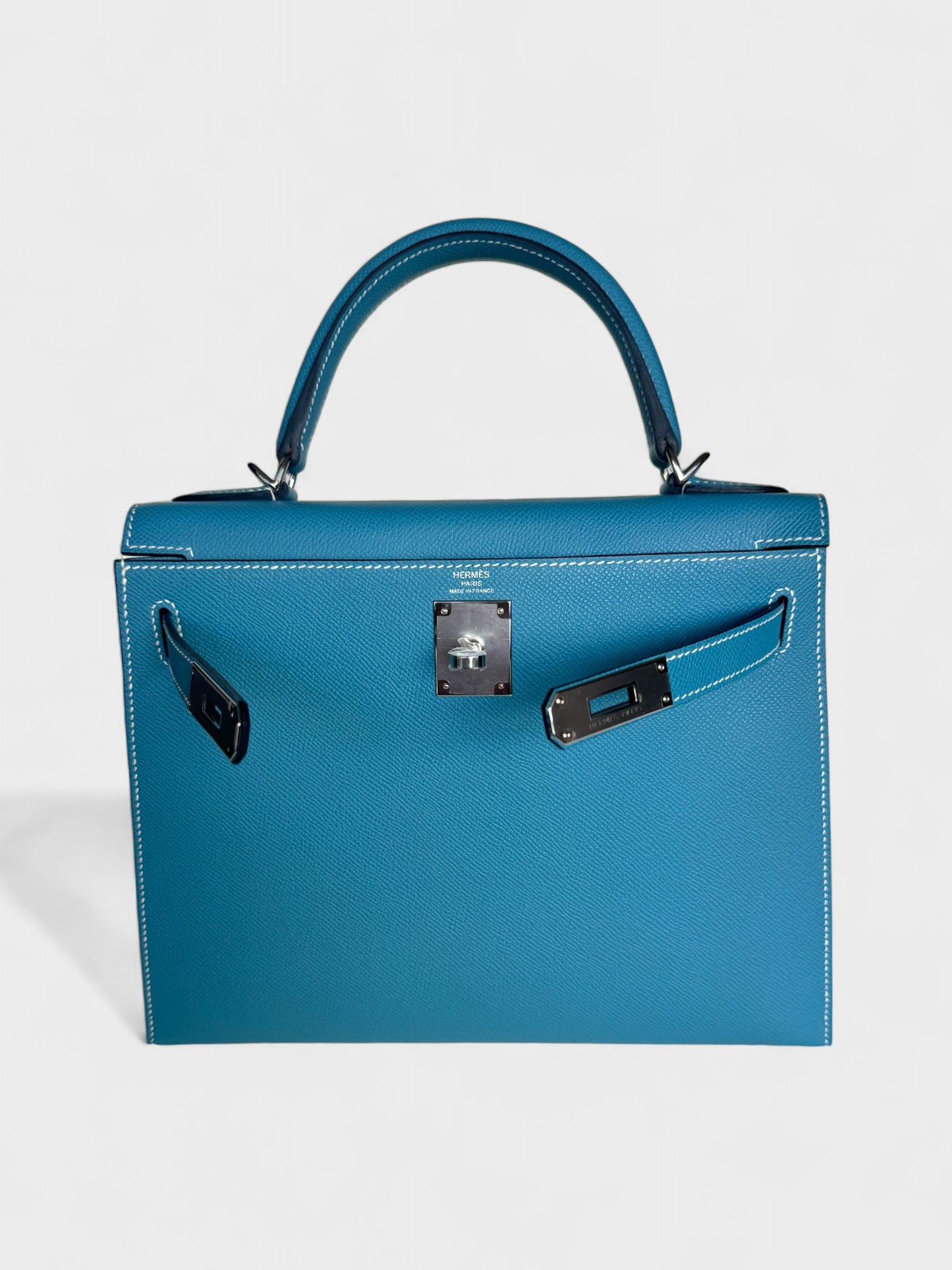 Hermes Kelly 28 Blue Jean PHW