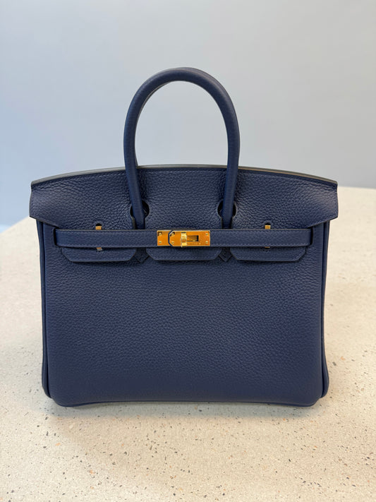 Hermes Birkin 25 Blue Navy