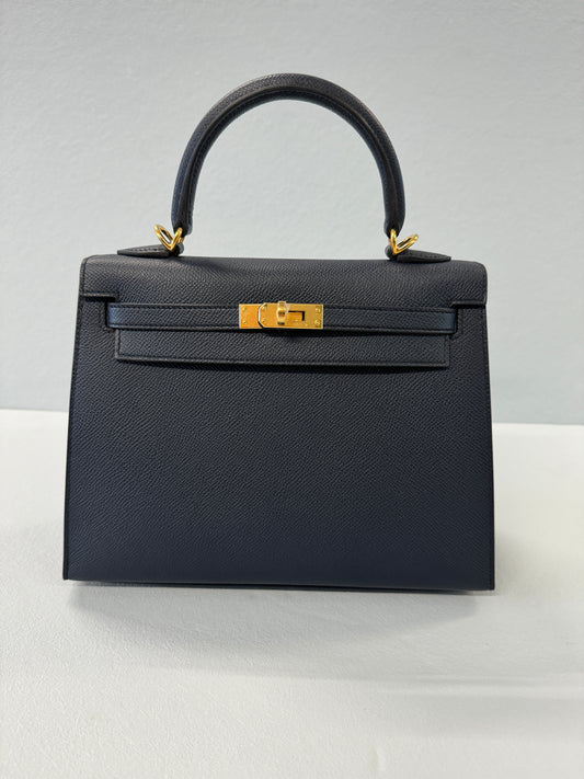 Hermes Kelly 25 Bleu Indigo