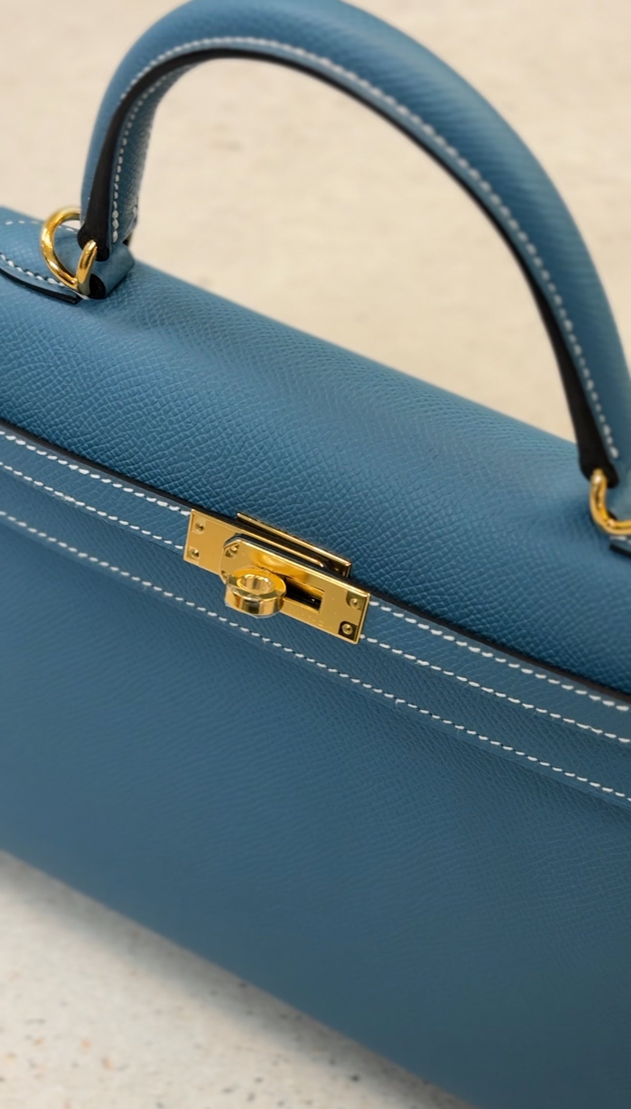 Hermes Kelly 25 Bleu Jean thevogueagent