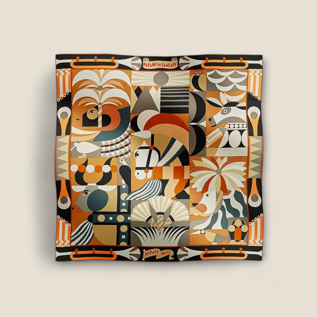 Hermes Parade en Fanfare Scarf - 90