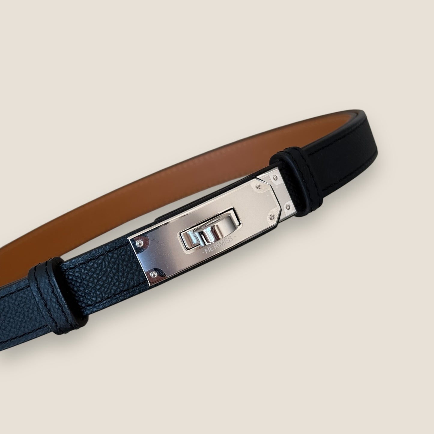 Hermes Kelly Belt - Black PHW