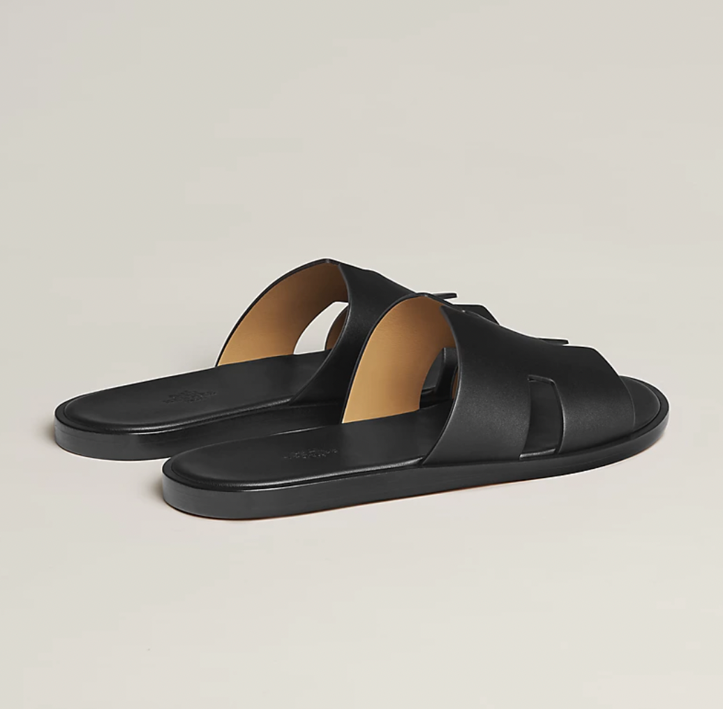 Mens black hermes sandals Clearance