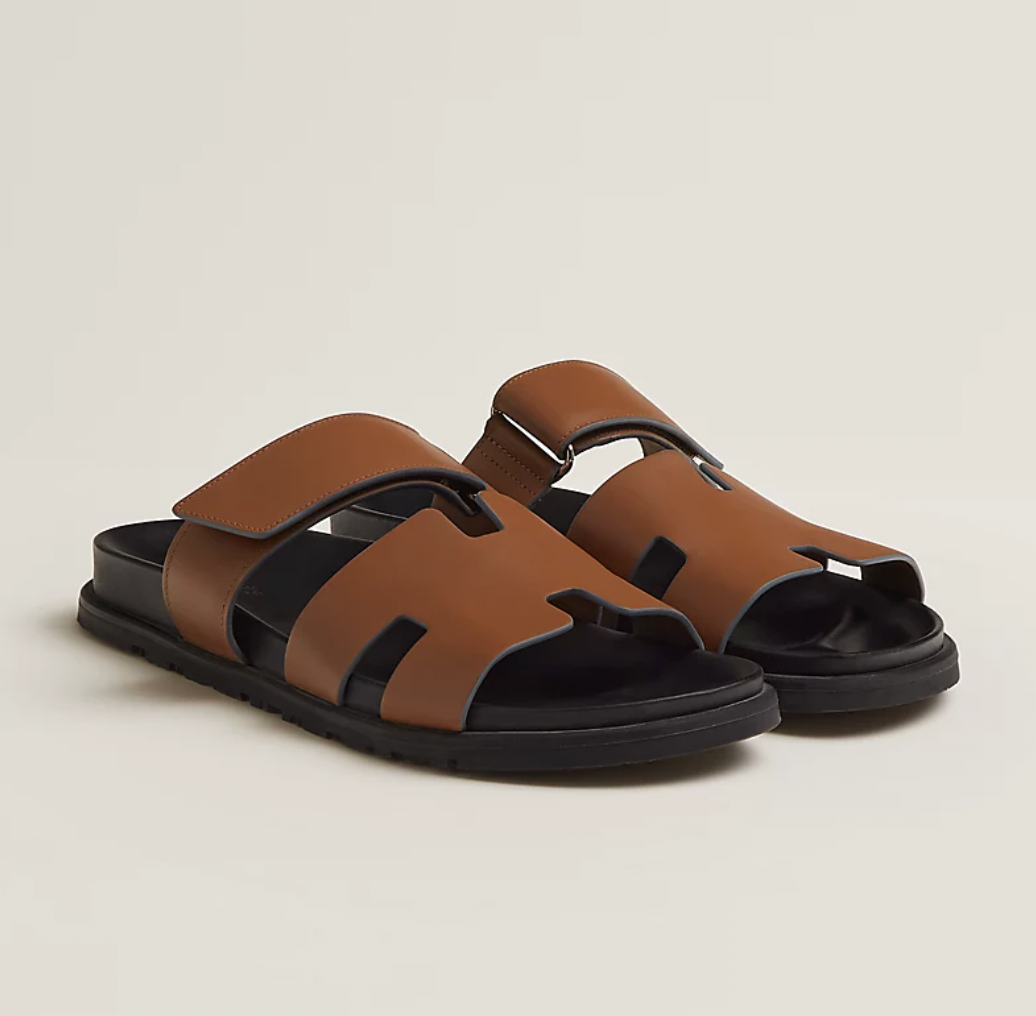 Hermes men's 2025 leather sandals