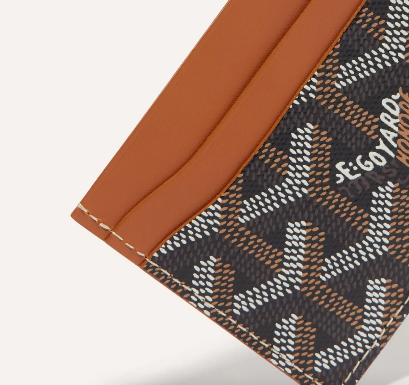 Buy GOYARD Saint Sulpice Brown Leather Card Holder Wallet Online