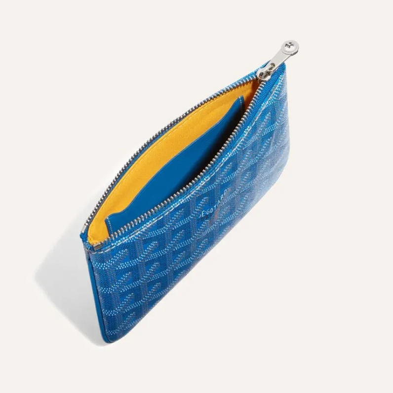 Goyard matignon mini wallet blue